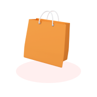 Orange shopping bag